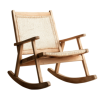 Cozy Rustic Rocking Chair Perfect for Relaxing Moments in Your Favorite Reading Nook or Calm Outdoor Space png