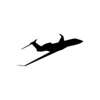 Silhouette of the Private Jet, Aircraft, Aeroplane. Flat Style, can use for Logo Gram, Pictogram, Apps, Website, or Graphic Design Element vector