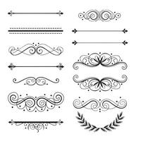 Ornate Victorian Decorative Design Elements vector