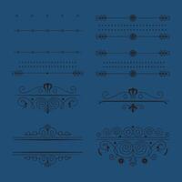Victorian-Inspired Ornamental Lines for Elegant Design Enhancements vector