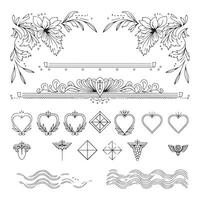 Classic Ornamental Patterns with Frame Borders vector