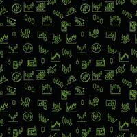 Crypto Trading linear seamless pattern vector