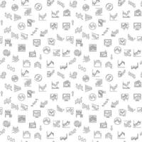 Cryptocurrency Trading and Investing outline seamless pattern vector