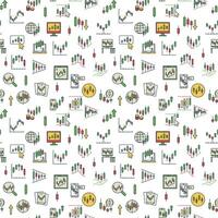 Crypto Trading colored modern seamless pattern vector