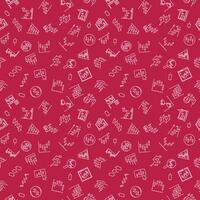 Crypto Investing and Trading seamless pattern in outline style vector