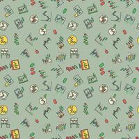 Crypto Investing and Trading colored seamless pattern vector