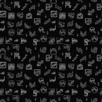 Crypto Trading with Bullish and Bearish Candlestick Charts signs linear seamless pattern vector