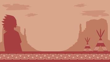Native american indian heritage background with copy space area. suitable for First Day of Native American Heritage Month event vector