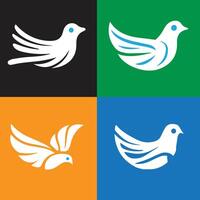 Dove of peace flying bird vector