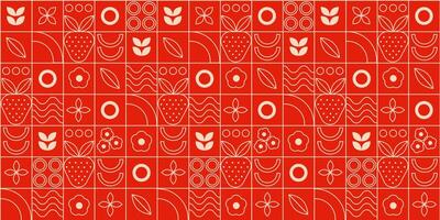 Abstract background. Geometric lines fruits berries. Template for cover design, food packaging, menu, background, web banner, organic food. vector