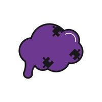 Alzheimer Day Groovy Element Design vector