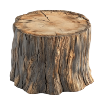 Tree Stump on Transparent Background AI-Generative png