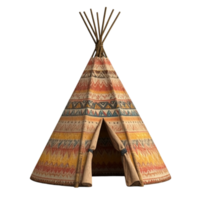Teepee on Transparent Background AI-Generative png