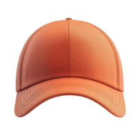 Orange Baseball Cap AI-Generative png