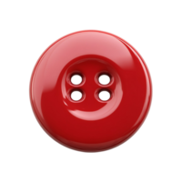 Red Button Isolated on Transparent Background AI-Generative png