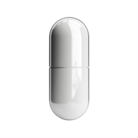 White Pill on Transparent Background AI-Generative png