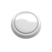 White Button Isolated on Transparent Background AI-Generative png
