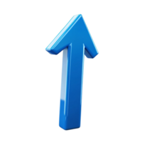 Blue Arrow Pointing Upward AI-Generative png