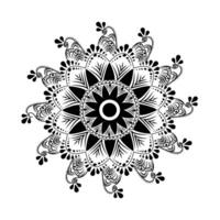 Black and white mandala background with ornament vector
