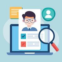 Modern Job-Seeking Design vector
