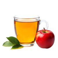 Apple Cider Drink with a Transparent Background, Delicious and Refreshing Beverage with a Clear Backdrop png