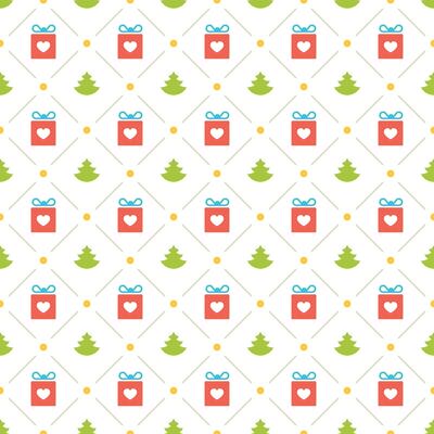 Christmas pattern background design with trees