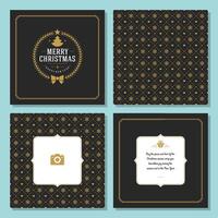 Christmas greeting card design and pattern background vector