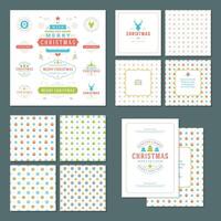 Christmas labels and badges design elements set vector