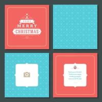 Christmas greeting card design and pattern background vector