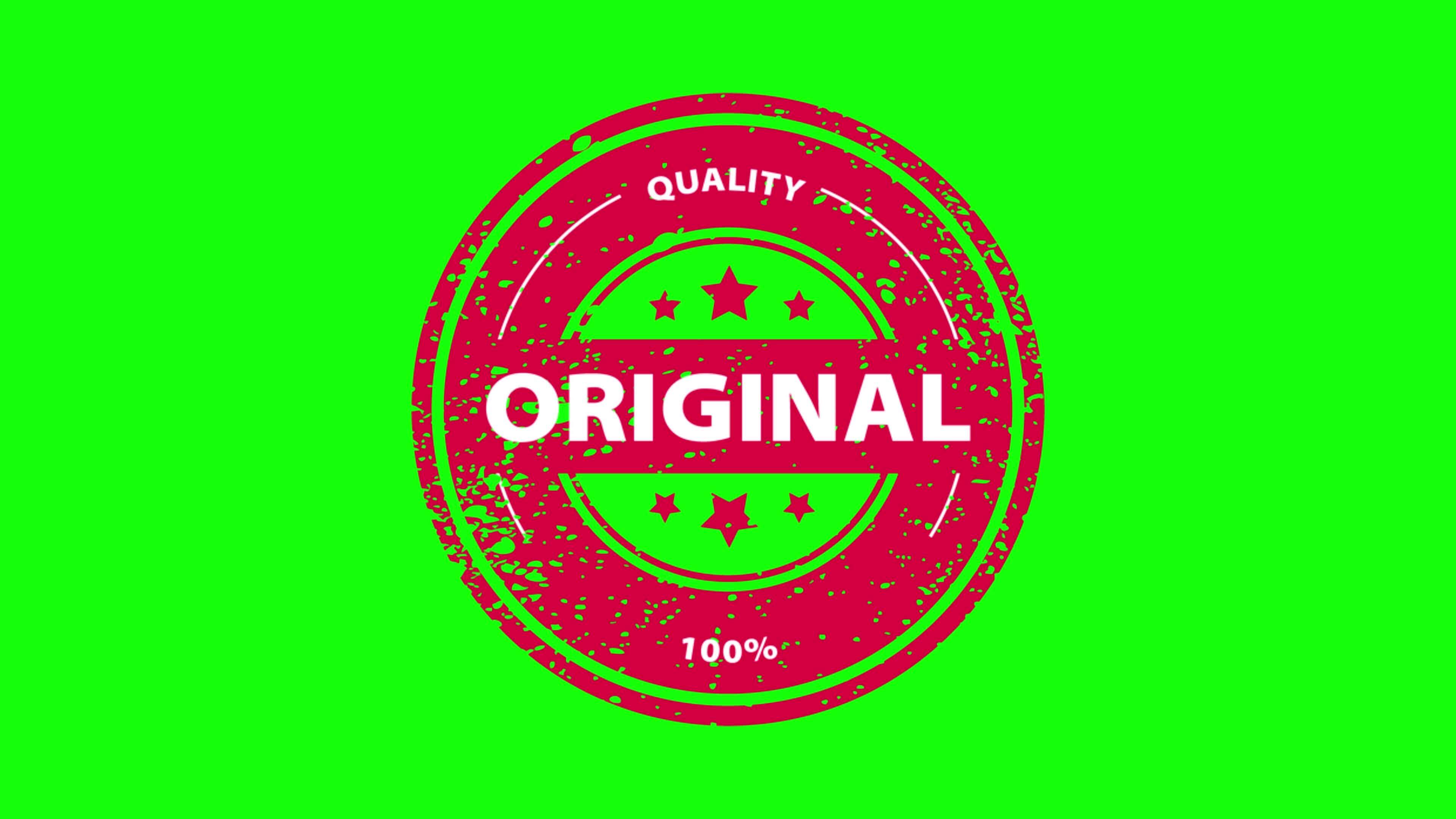 Original animation motion graphic with chroma green screen clip