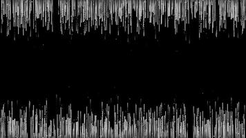 White color flowing shiny fluid particles frame on black background video