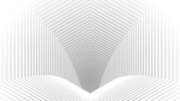 White and Black color modern and futuristic flying through hexagonal tunnel loop able background video
