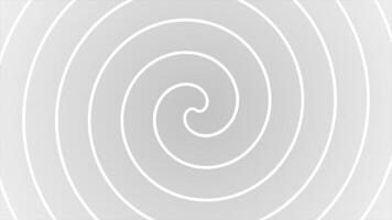 White and Black color rotating circle simple design creating hypnotism effect geometrical loop able background video