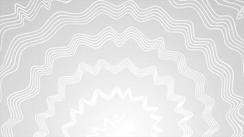 White color Rotating wavy pattern complex pattern abstract design loop able geometrical background video