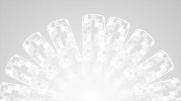 White color hi-tech design semicircle shape futuristic glass design loop able technology background video