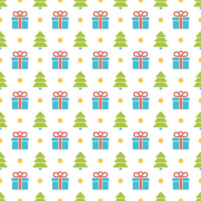 Christmas pattern with tree background design