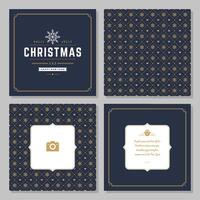 Christmas greeting card design and pattern background vector