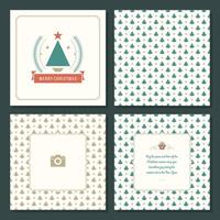 Christmas greeting card design and pattern background vector
