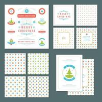 Christmas labels and badges design elements set vector