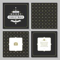 Christmas greeting card design and pattern background vector