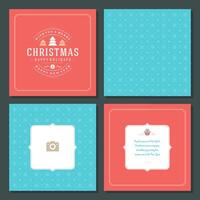 Christmas greeting card design and pattern background vector