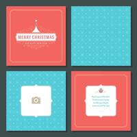 Christmas greeting card design and pattern background vector