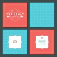 Christmas greeting card design and pattern background vector
