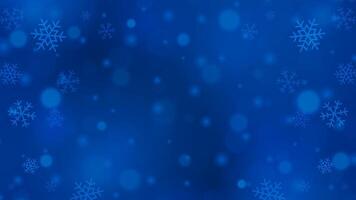 Blue winter snow sparkle bokeh Christmas background 3d design realistic illustration vector