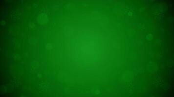 Green snowflakes glow bokeh background 3d design realistic illustration vector