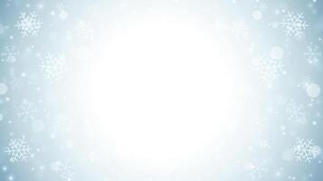 Light Christmas winter background with glow snowflakes 3d design realistic illustration vector