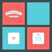 Christmas greeting card design and pattern background vector