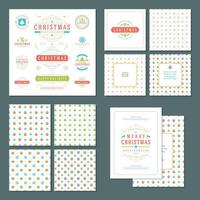 Christmas labels and badges design elements set vector