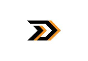 Dynamic Arrow Letter D Logo - Modern Emblem for Innovative Branding vector