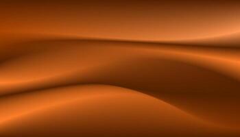 Abstract luxury fabric curved style brown orange gradient texture. Modern motion atmosphere illustration vector